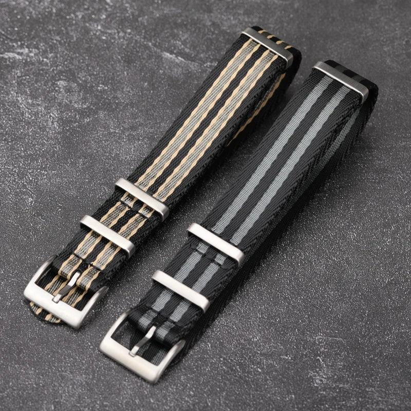 20mm High Density Nylon Watch Strap for Omega 007 Replacement Band for Rolex Premium Soft Straps Universal Sports Watch Band