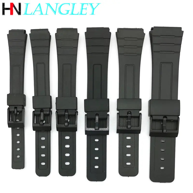 Silicone Sport Watch Strap for Casio – 12–22mm, Unisex Rubber Band