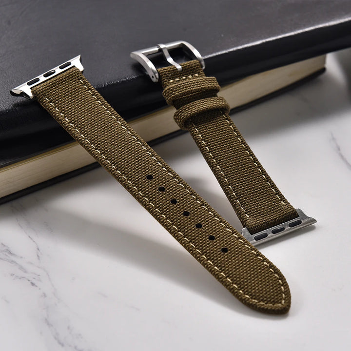 Sailcloth Leather Strap for Apple Watch (38-49mm)