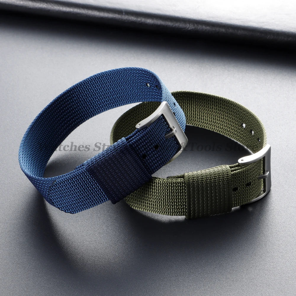 Nylon Watch Strap (18–22mm) – Breathable Sport Canvas
