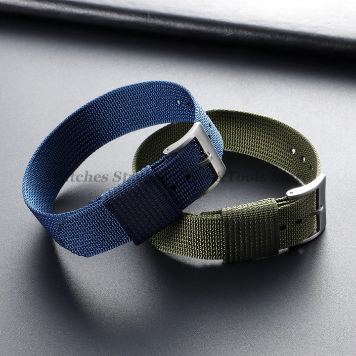 Nylon Watch Strap (18–22mm) – Breathable Sport Canvas