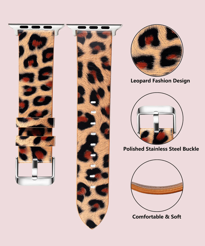 Leopard Print Apple Watch Band (38–49mm)