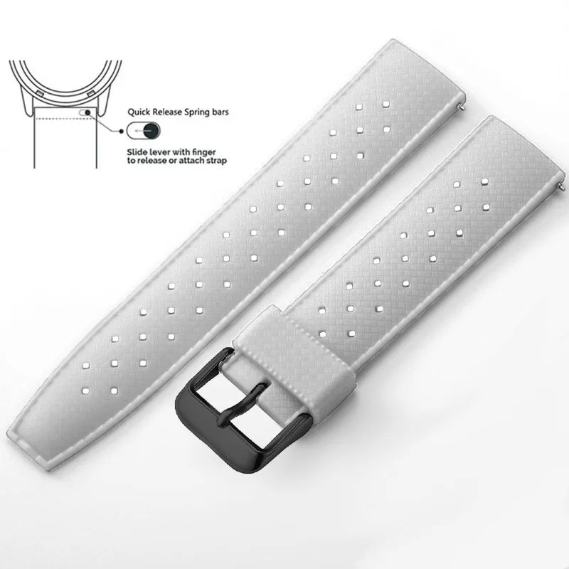 Tropical Silicone Watch Band 18–22mm (Quick Release)