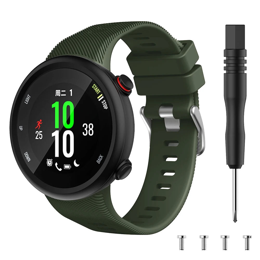 Silicone Replacement Strap for Garmin Forerunner 45/45S & Swim 2