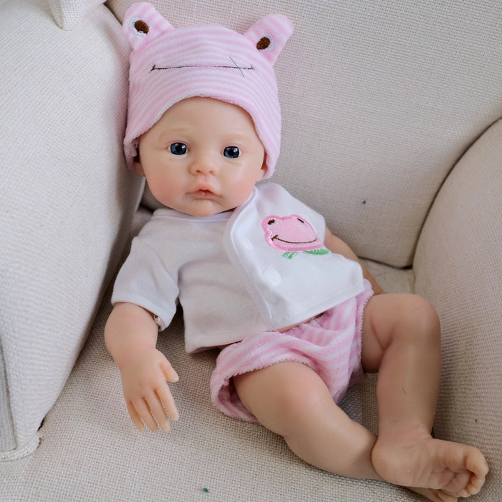 12″ Meadow Full Silicone Reborn Baby Doll – Super Soft Flexible Lifelike Newborn