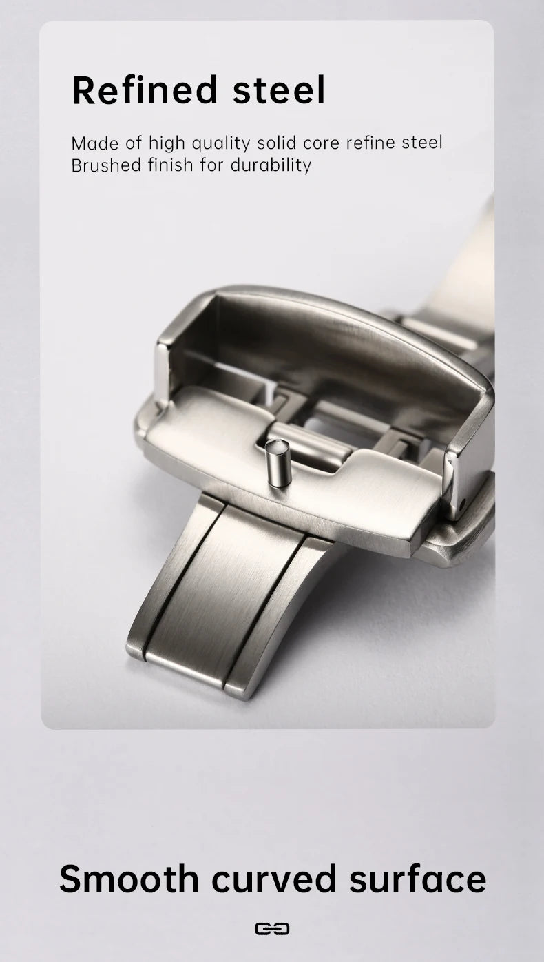 Maikes Stainless Steel Butterfly Watch Buckle 18-20mm