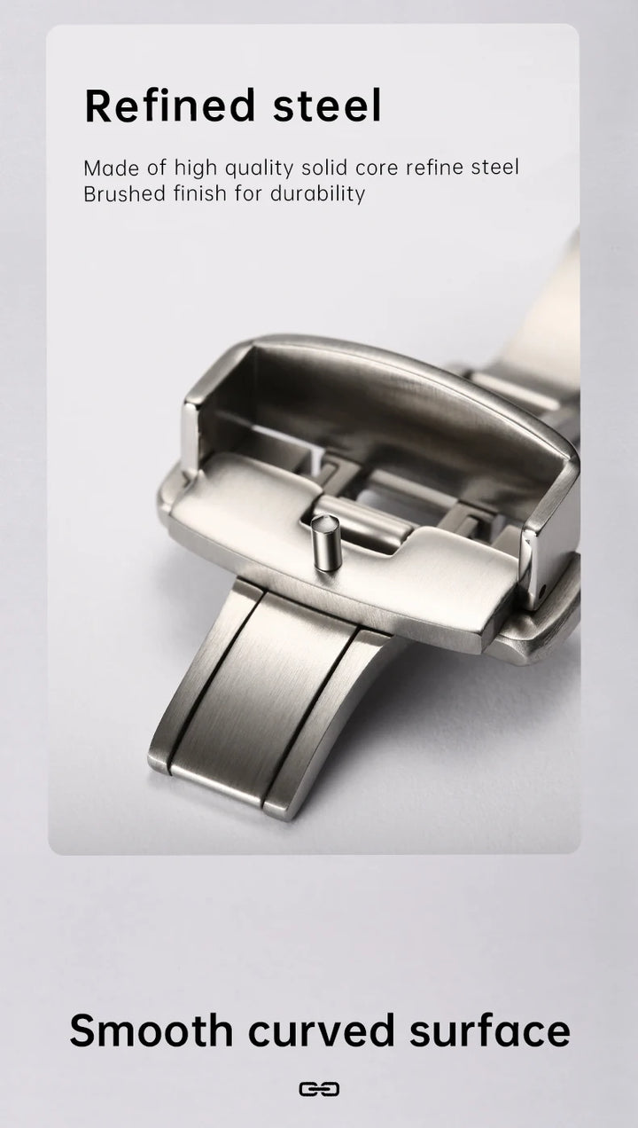 Maikes Stainless Steel Butterfly Watch Buckle 18-20mm