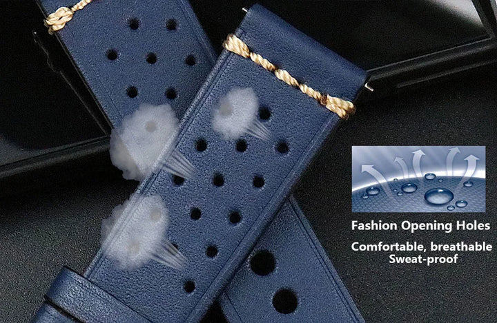 Fashion Quick Release Top Grain Leather Watch Band 20mm 22mm