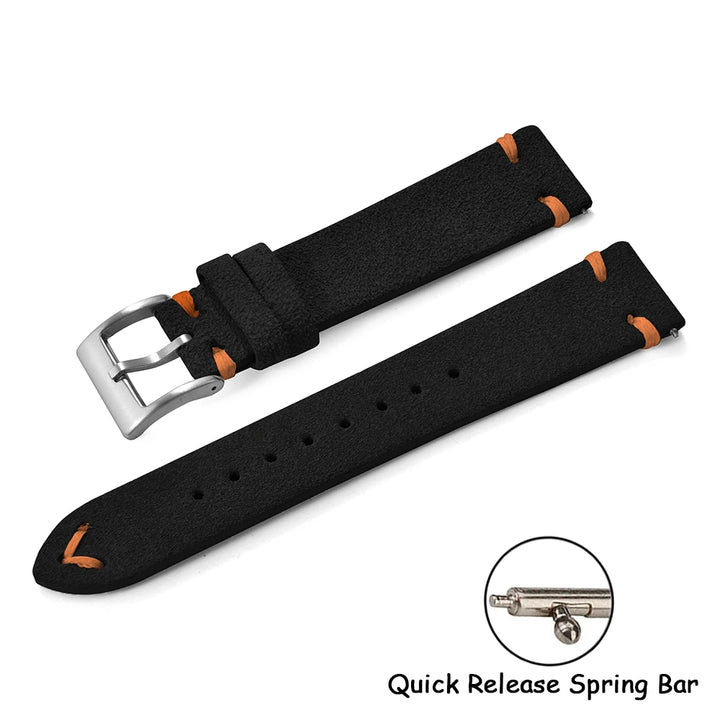 Suede Leather Watch Strap – 20-22mm Quick Release