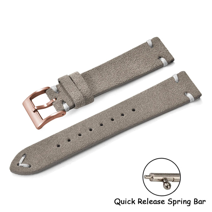 Suede Leather Watch Strap – 20-22mm Quick Release