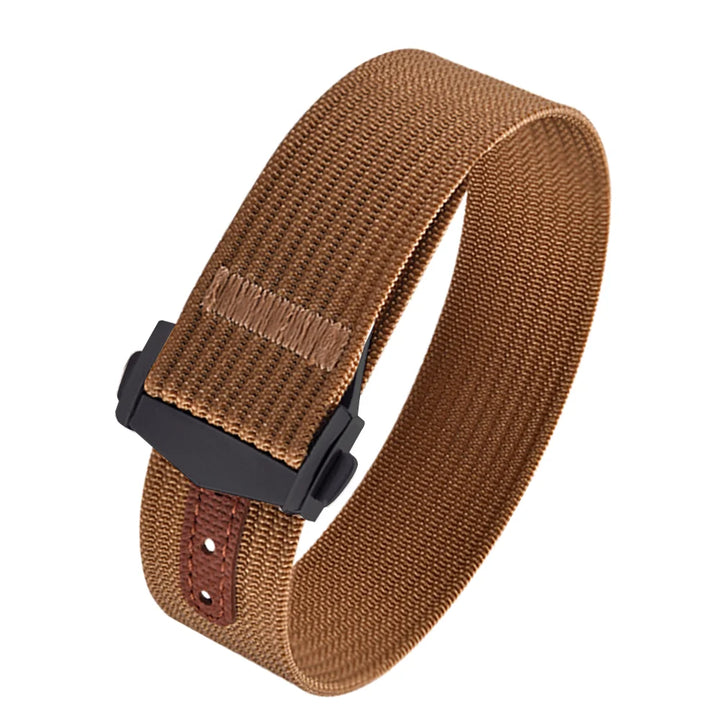 JUELONG Canvas Sailcloth Watch Strap 18mm 20mm 22mm Rubber Hole Sport Waterproof Folding Buckle Watchband For Omega Swatch Moon