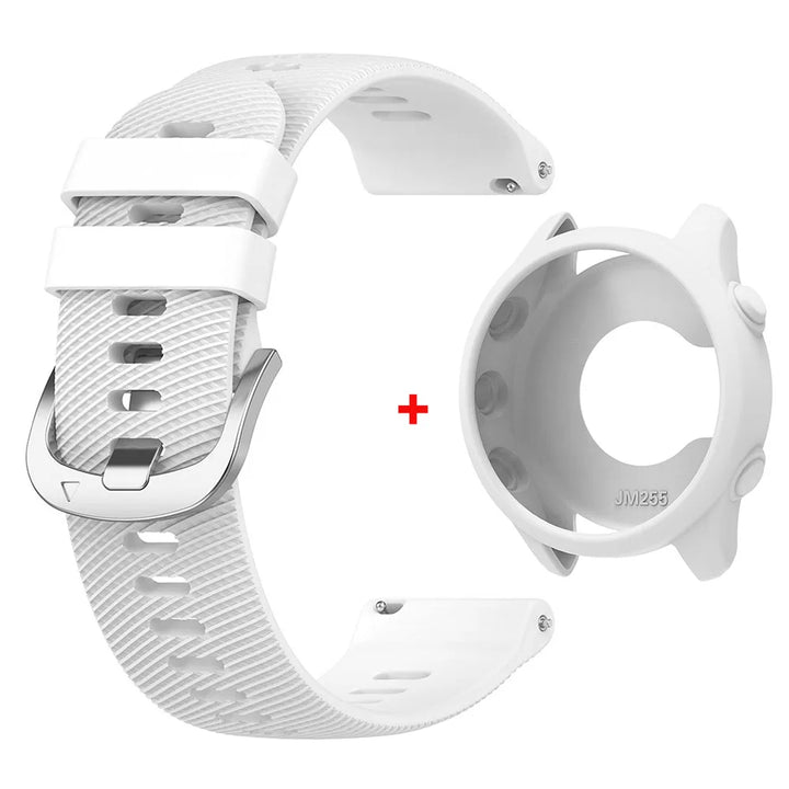 Silicone Strap with Protective Case for Garmin Forerunner 255/265