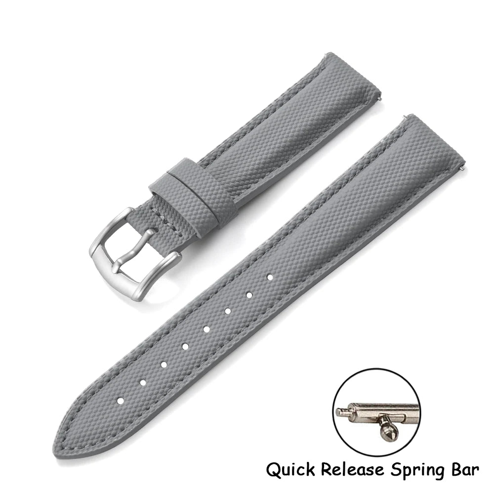 Sailcloth Nylon Watch Strap 18 19 20 22mm Qucik Release Leather Watch Band Universal Sports Bracelet for Cartier Omega Belt Band