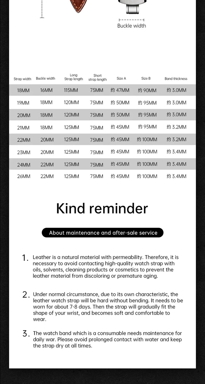 MAIKES Luxury Leather Watch Strap Quick Release Accessories For Rolex Omega IWC Watchbands Green 19mm 20mm 21mm 22mm Watch Band