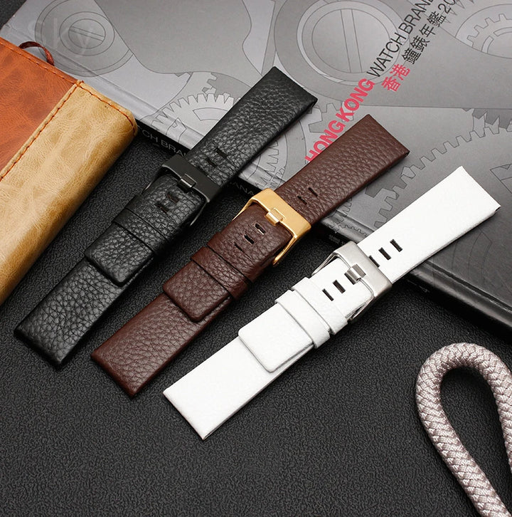 Genuine Leather Watch Strap for Diesel (22–30mm)