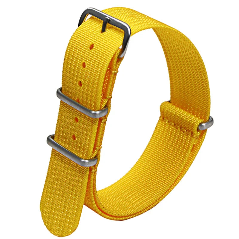 Ribbed Nylon Military Watch Strap (20-22mm)