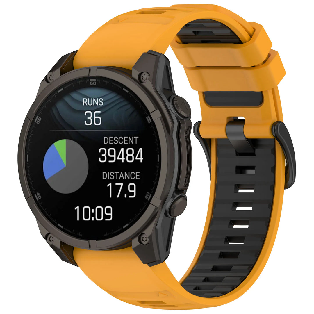 Title: Quick Release Silicone Watch Strap 20/22/26mm for Garmin Fenix 6–8 Series