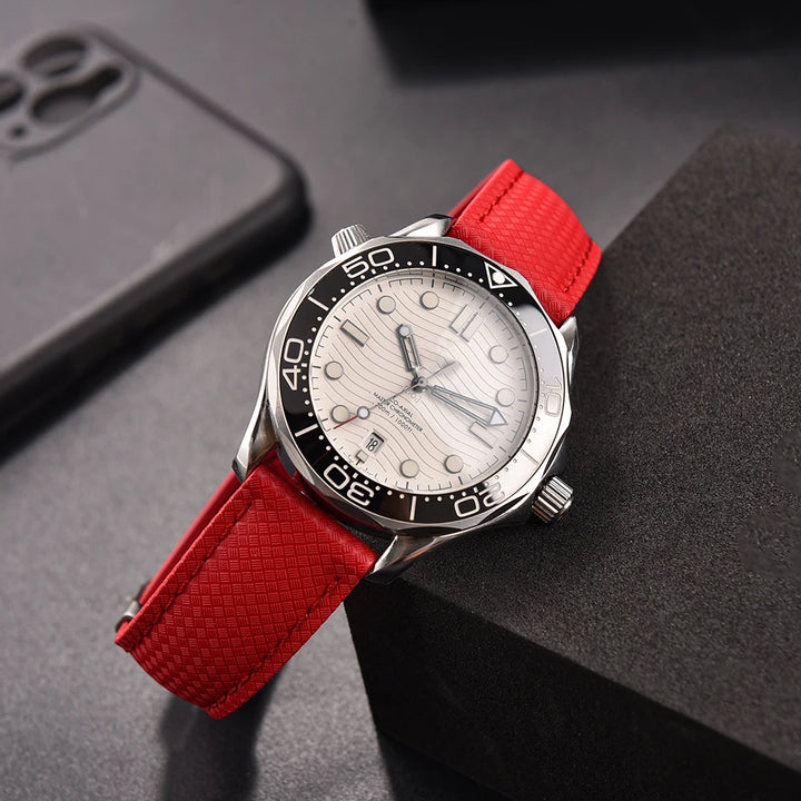 NATOBELT New Design FKM Rubber Watch Strap 20mm 22mm Folding Pin Buckle Quick Release For Omega X Swatch MoonSwatch Seiko