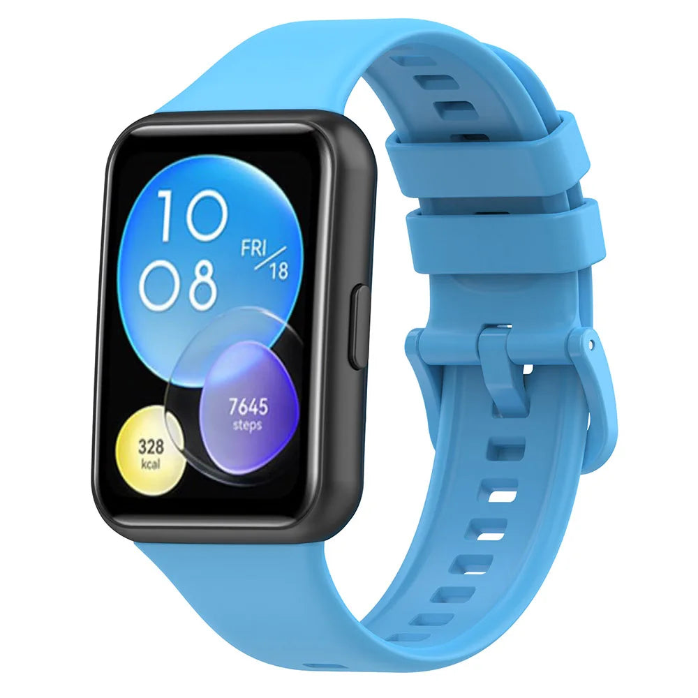 Silicone Strap with Transparent TPU Case for Huawei Watch Fit 2