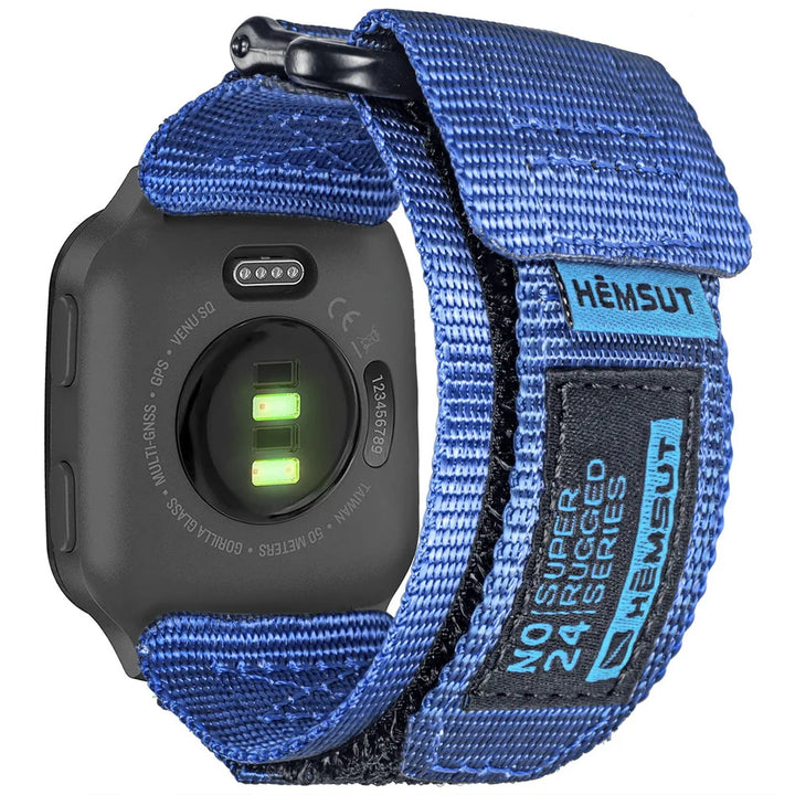 Nylon Quick-Release Watch Strap for Garmin Venu – 20/22mm, Woven Loop Design