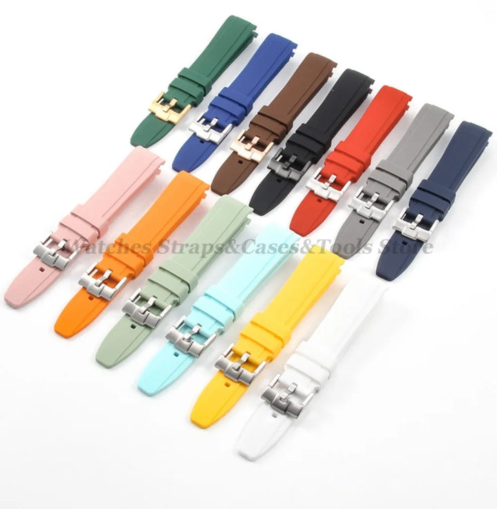 Soft Silicone Watch Strap for Omega for Swatch for MoonSwatch Band Men Women Curved End Diving Rubber Sport Watch Bracelet 20mm