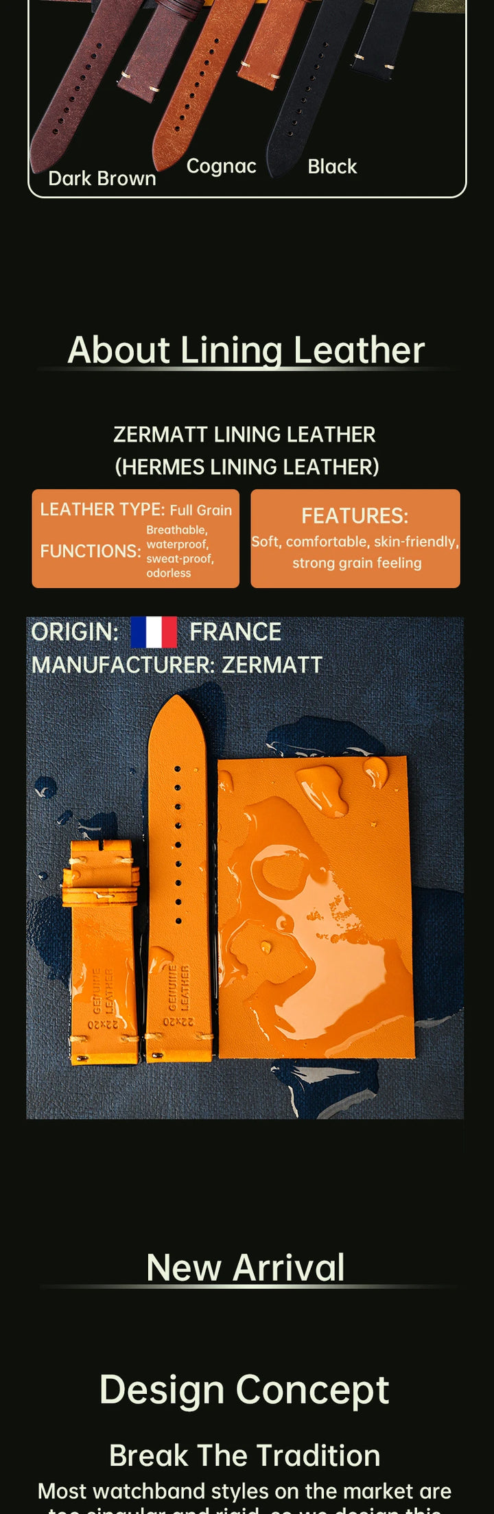 Luxury Quick Release Watchband Accessories For OMEGA Breitling Oris Bracelet Handmade Italian Pueblo Cow Leather Watch Strap