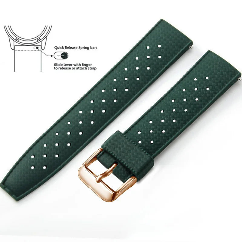 Tropical Silicone Watch Band 18–22mm (Quick Release)