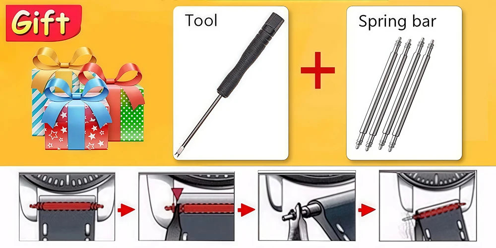 Breathable Genuine Leather Watchband with Deployment Clasp  20mm 22mm 24mm Comfortable Soft Watch Strap