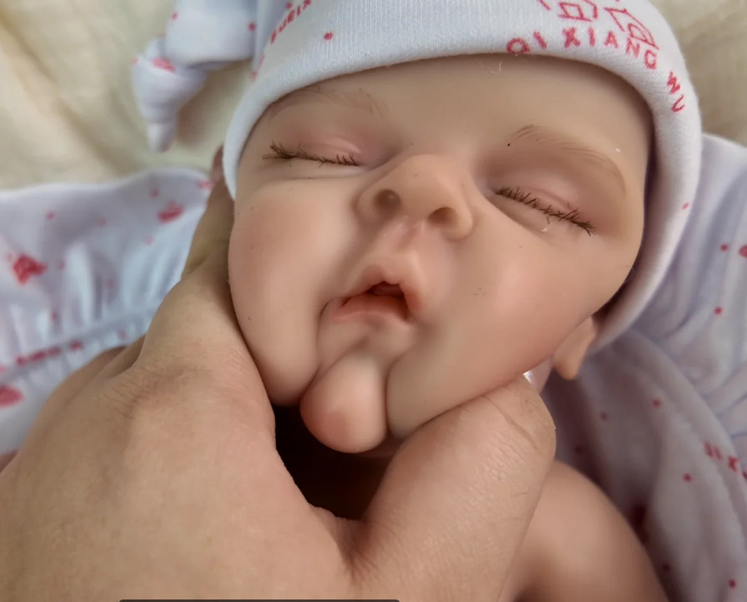 12″ Peach Mini Silicone Reborn Girl Doll