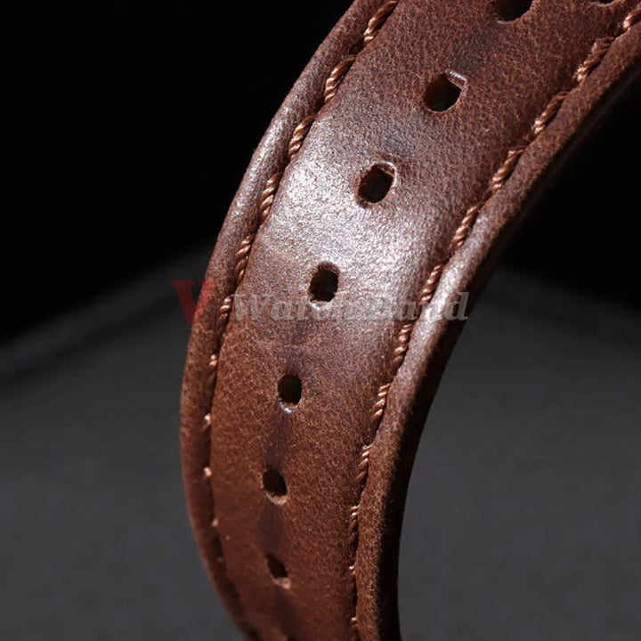 Genuine Cowhide Leather Watch Strap – 18/20/22mm, Soft & Breathable