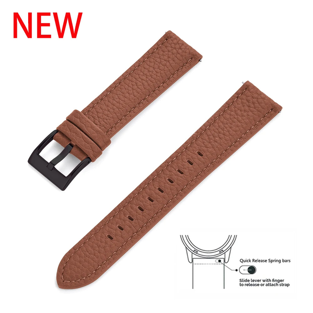JUELONG Premium Grade Leather Watch Strap 20mm 22mm Quick Release Leather Watchbands For Wristband Watch Accessories