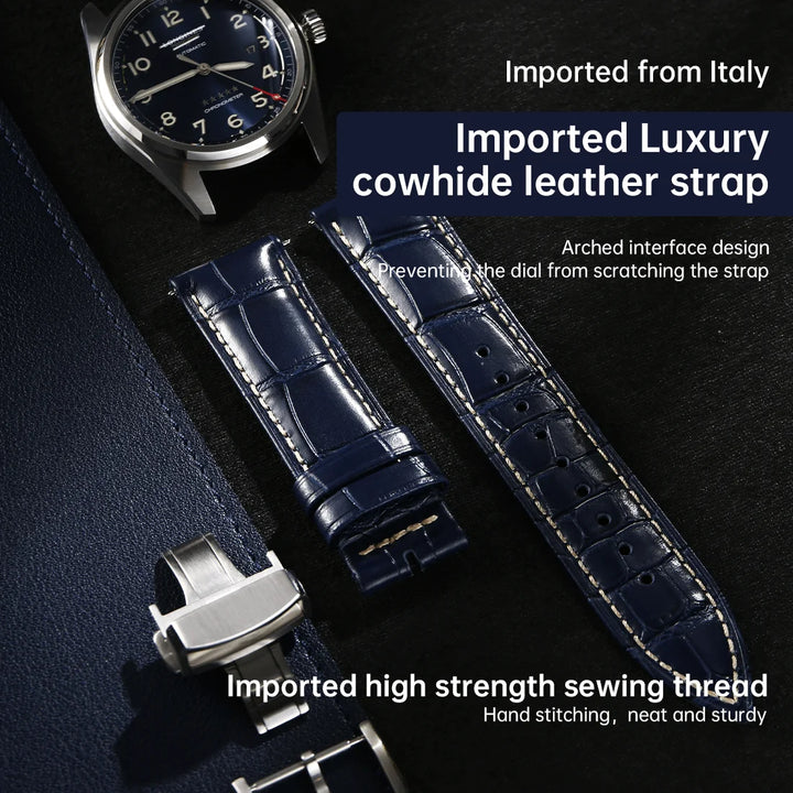 Maikes Longines Leather Watch Strap 20mm 21mm 22mm Accessories Watchbands Braceletes For Fossil Hamilton Watch Band