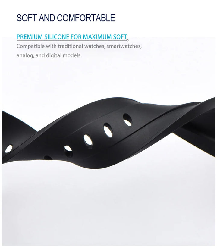 Soft Silicone Rubber Watch Band 20–26mm for Panerai