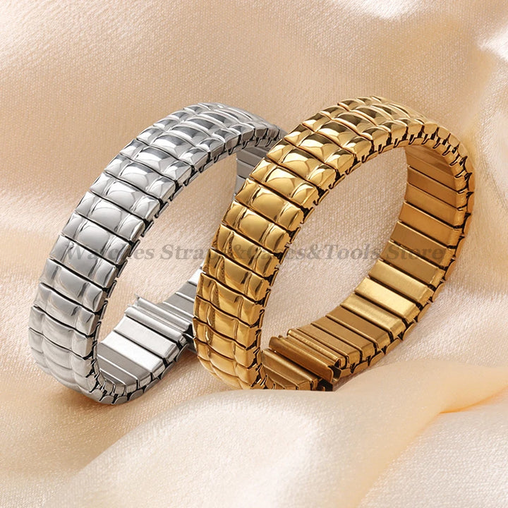 Stainless Steel Expansion Watch Band – 12–20mm, Unisex Metal Strap