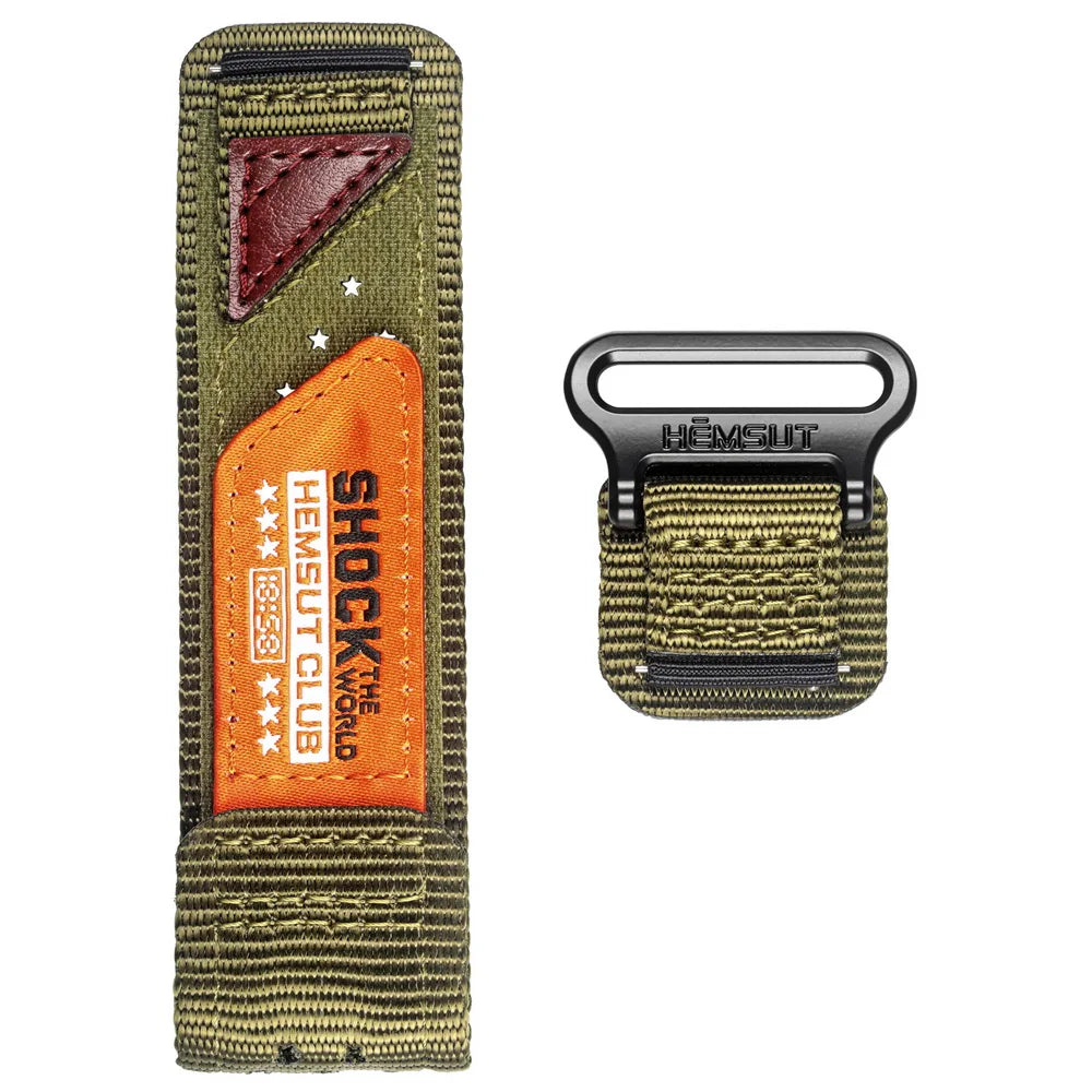 HEMSUT Nylon Military Smart Watch Strap – Quick Release 20/22/24mm for Men