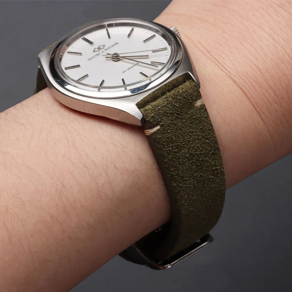 Quick Release Soft Suede Leather Watch Strap (14–22mm)