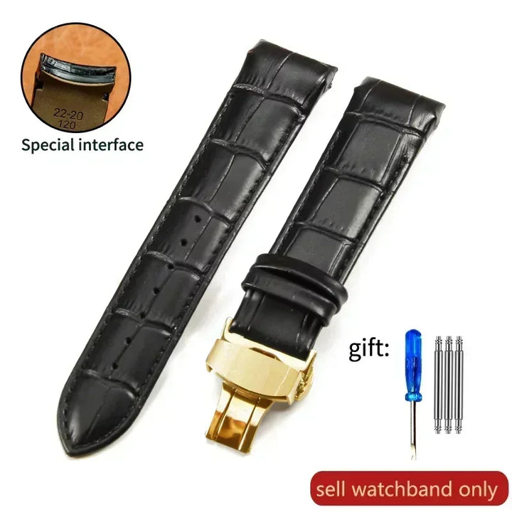 Genuine Calfskin Leather Watch Strap for Tissot (22–24mm)