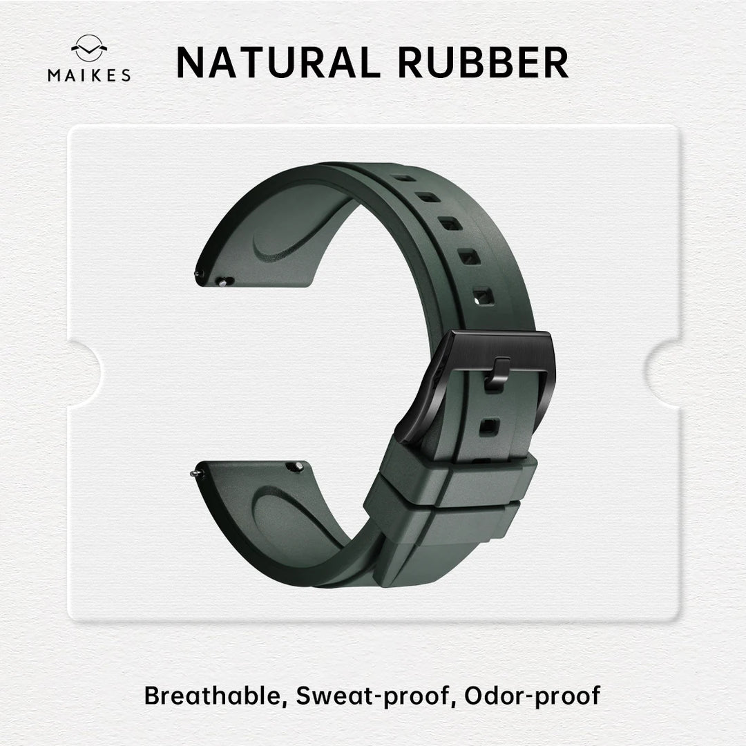 Natural Rubber Watch Band, Quick Release, 20mm 21mm 22mm 24mm, Accessories Watch Strap For LONGINES MIDO TISSOT