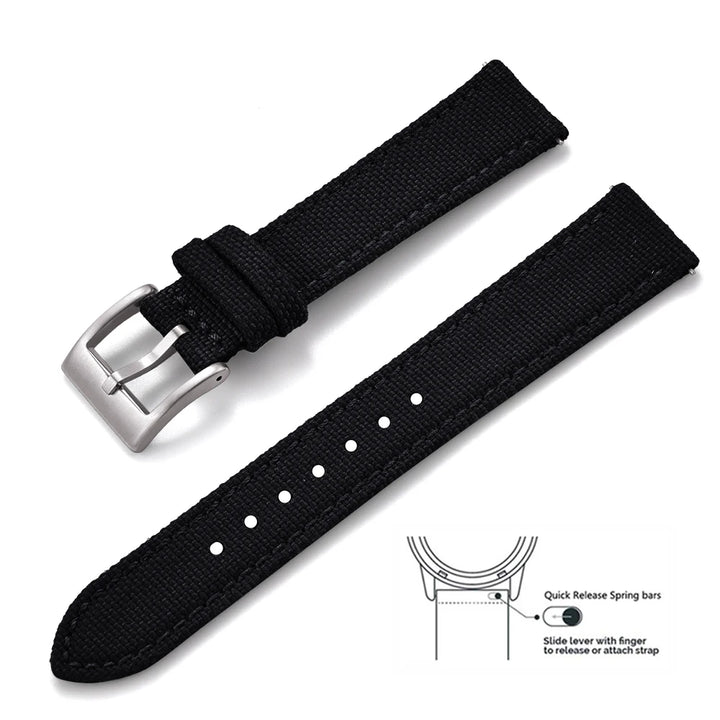 JUELONG Premium Grade Quick Release Watchbands Mixed Leather Nylon Watch Strap 18mm 20mm 22mm For SKX007 SKX009