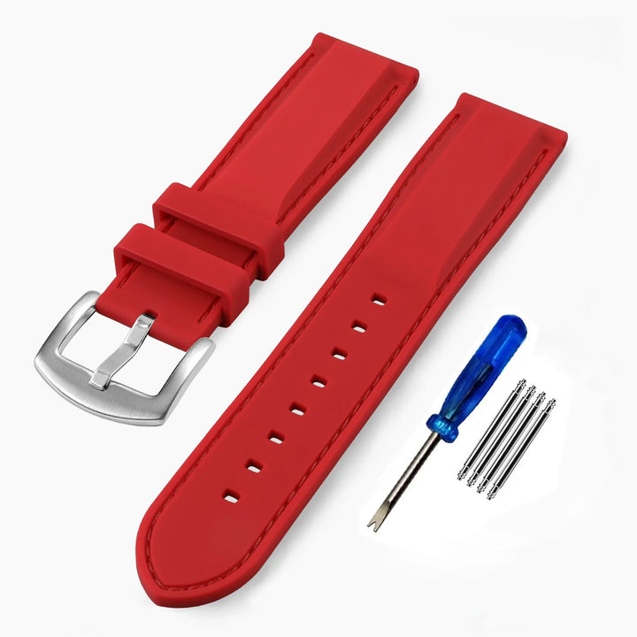 Silicone Rubber Watch Band 20–22mm (Soft & Comfortable Replacement)