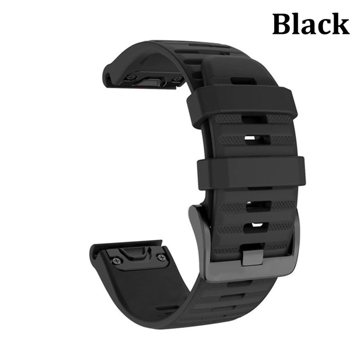 QuickFit 20/22/26mm Silicone Watch Strap – For Garmin Fenix 5–8 Series & 7X/7 Pro