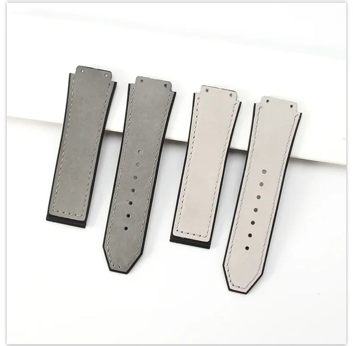 Hublot Yubo Leather & Silicone Hybrid Watch Strap 26×19mm