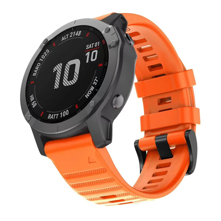 QuickFit 20/22/26mm Silicone Watch Strap – For Garmin Fenix 5–8 Series & 7X/7 Pro