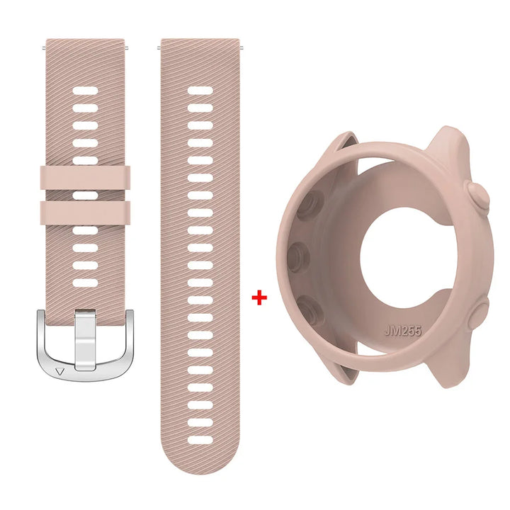 Silicone Strap with Protective Case for Garmin Forerunner 255/265