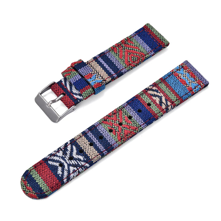 JUELONG Multicolor Nylon Sailcloth Watch Strap 20/22mm