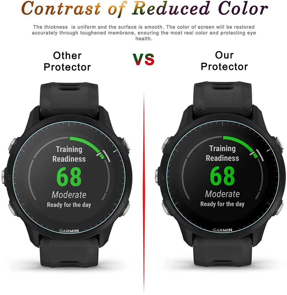 2-Pack Tempered Glass Screen Protector for Garmin Forerunner 255/255S/955