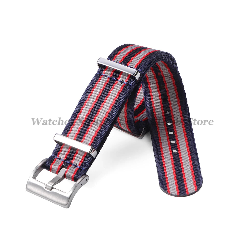 18mm 20mm 22mm Soft Nylon Watchband Bracelet Army Military Men Sport Strap for Omega 007 for Seamaster 300 Replacement Wristband