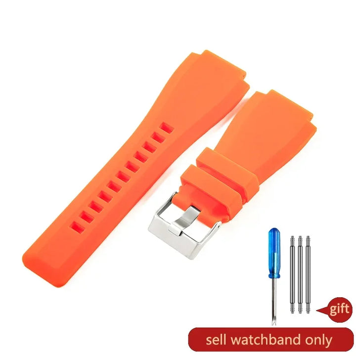 Bell & Ross BR01/BR03 Silicone Watch Strap – 24mm, Waterproof & Breathable