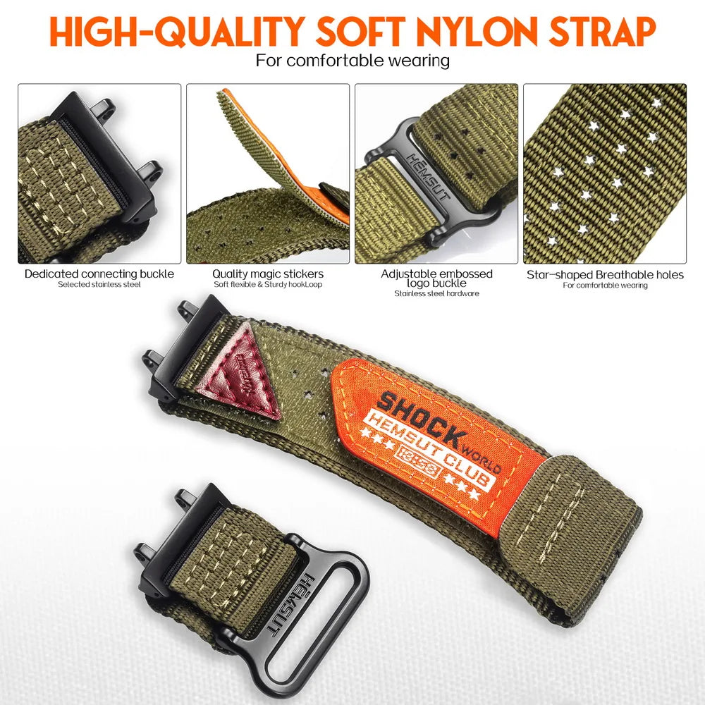 HEMSUT Nylon Sports Watch Strap for Amazfit T-Rex 2/3
