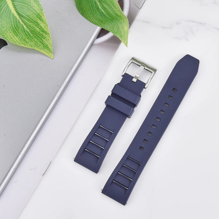 Premium Grade Fluoro Rubber Watch Strap 20mm 22mm For New FKM Watch Bands Diving Bracelet Quick Release Wrist Belt Accessories